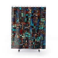 Multicolor Abstract  Shower Curtain