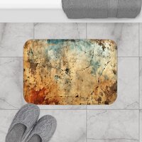 Industrial Cracked Concrete small bath mat