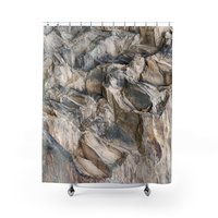 Neutral Granite Stone Shower Curtain