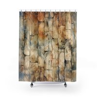 Carved Sandstone Rock Shower Curtain