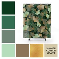 Ginkgo Leaf Shower Curtain color palette