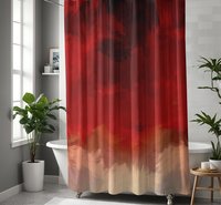 Deep Red Stormy Sky Shower Curtain