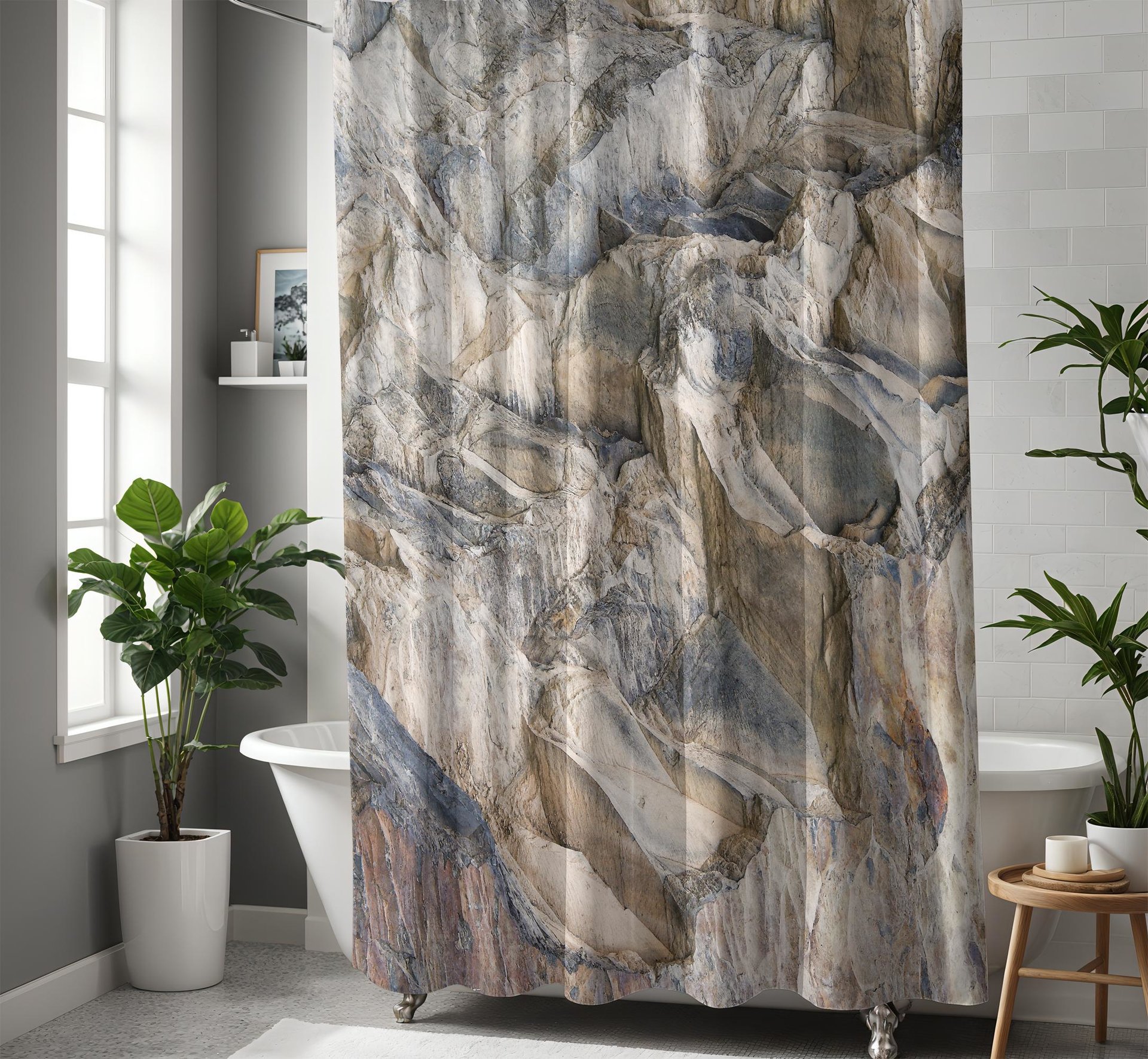 Granite Rock Shower Curtain