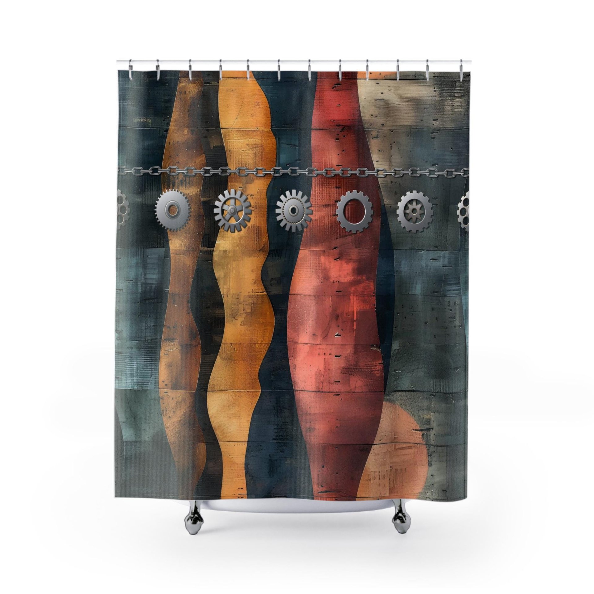 Industrial Steampunk Shower Curtain