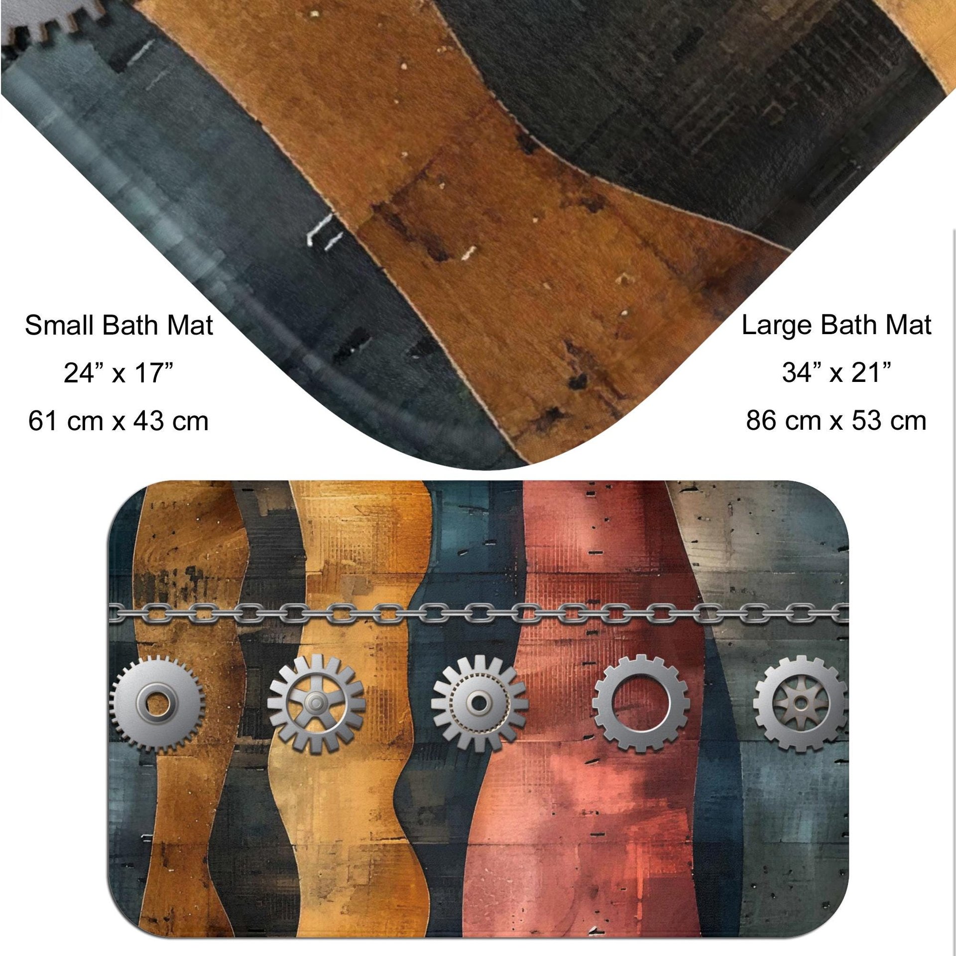 Industrial Steampunk bathmat.