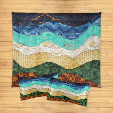 Ocean View Bedding Set, Colorful Boho Style