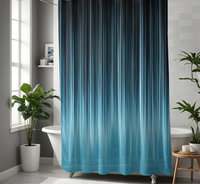 Ombré Waterfall Shower Curtain in a spa bathroom