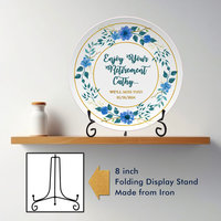 Personalized Wedding Anniversary Gift Plate with Display Stand 