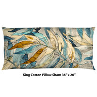 Watercolor Leaves Bedding, Cotton or Poly
