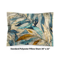 Watercolor Leaves Bedding, Cotton or Poly