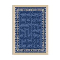 Blue & Beige Celtic Knot Rug