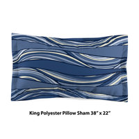 Blue Waves Bedding, Cotton or Poly