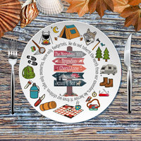 Personalized Family Camping Plastic Plate