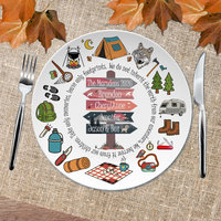 Personalized Family Camping Plastic Plate