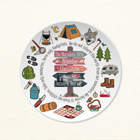 Personalized Family Camping Plastic Plate