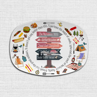 Personalized Family Camping Plastic Serving Platter