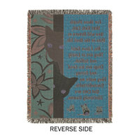 reverse side of woven blanket