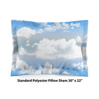 Cloudy Blue Sky Bedding, Cotton or Poly