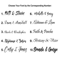 Fonts to choose from