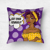 Sarcastic Throw Pillow, Whimsical Pop Art 