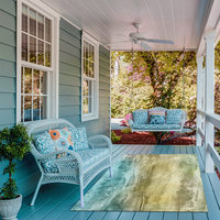 Sandy Ocean Beach Rug on a porch