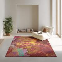 Multicolor Grunge Rug, Distressed Graffiti Art