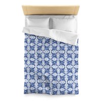 Blue Ikat Pattern twin duvet cover