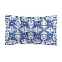 Blue Ikat Pattern king Pillow sham