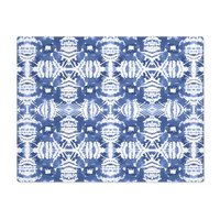 Blue Ikat Pattern Cotton Placemat