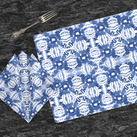 Blue Ikat Table Runner
