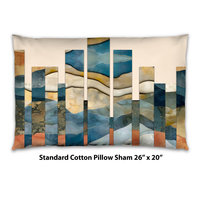 Abstract Landscape Boho Bedding Set, Cotton or Poly