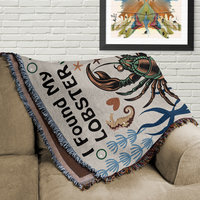Personalized Woven Blanket – “I Found My Lobster” Throw for Couples