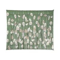 Olive Green Botanical Bedding, Cotton or Poly