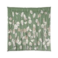 Olive Green Botanical Bedding, Cotton or Poly