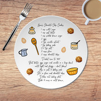 Personalized Handwritten Recipe Gift Plate