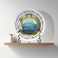 Retirement Gift Plate for a Sailor, white