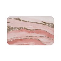 Pink Marble Shower Curtain