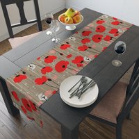Bold Red Poppies Cotton Placemat & Napkin