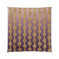 Purple Ombré and Gold striped queen comforter