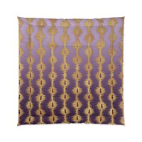 Purple Ombré and Gold Stripes Bedding Set