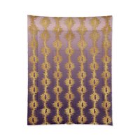 Purple Ombré and Gold striped twin comforter
