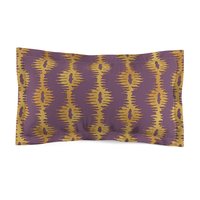 Purple with Gold striped king pillow sham