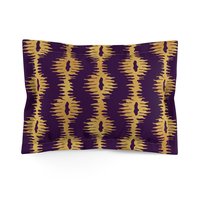Purple and Gold Stripes standard pillow sham