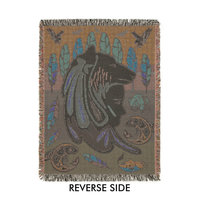 Shananic Medicine Woman Blanket reverse side