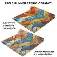 Southwestern Stained Glass Eagle Table Runner fabric differences