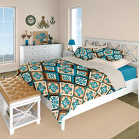 Southwestern Woven Cotton Blanket, Diamonds Pattern