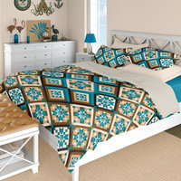 Southwestern Diamond Pattern queen duvet cover Bedding Set