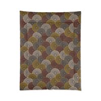 African Wax Print, Boho Geometric comforter, twin, Cotton or Poly