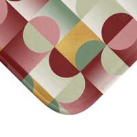 Abstract Geometric Large bath mat corner close up