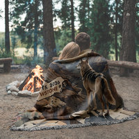 Wolf Canyon Blanket, Personalized Woven Cotton Throw